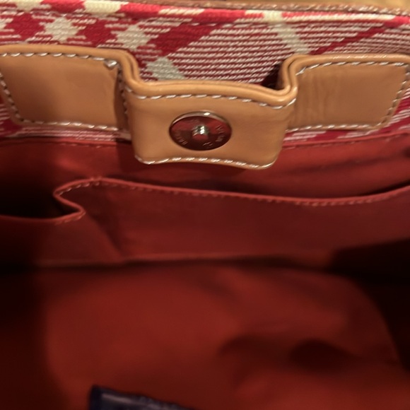 BURBERRY London Blue Label Canvas/Leather Tote Red - Picture 11 of 13